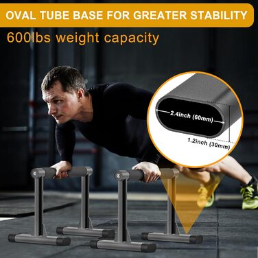 Паралелетки Kipika для віджимань та зворотних віджимань, фітнес-паралелетки для гімнастики, силових тренувань, витримують до 272 кг, регульована висота