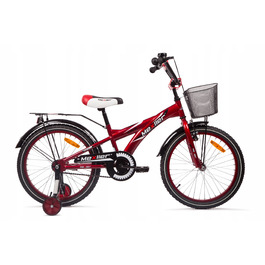 Дитячий велосипед Mexller BMX 20 дюймів, синій, з додатковими колесами