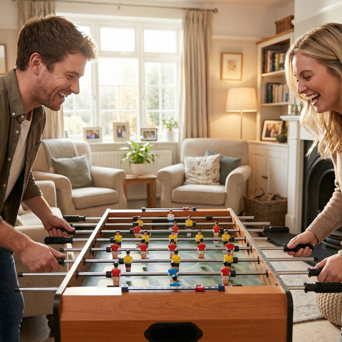 Настільний кикер з трубками з нержавіючої сталі для підлітків та дорослих, 84,5x40x61,2 см, чорний