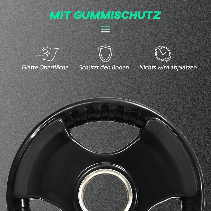Олімпійські диски Tri-Grip 2 шт., гумові, 5 см, для штанги та силових тренувань