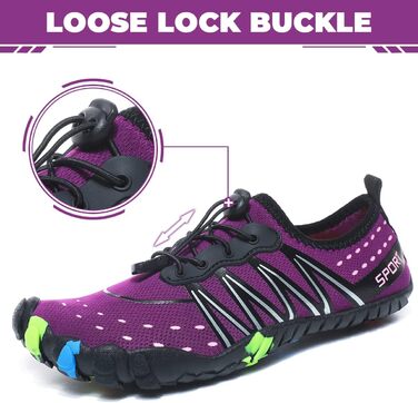 Шкарпетки для плавання Ziitop: чоловічі та жіночі, швидковисихаючі, з дренажними отворами, для пляжу, басейну, каякінгу, фітнесу, трейлраннінгу та хайкінгу, розмір 35-46