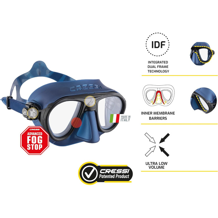 Набір для снорклінгу Cressi Calibro & Corsica, зелений, для дорослих, універсальний розмір
