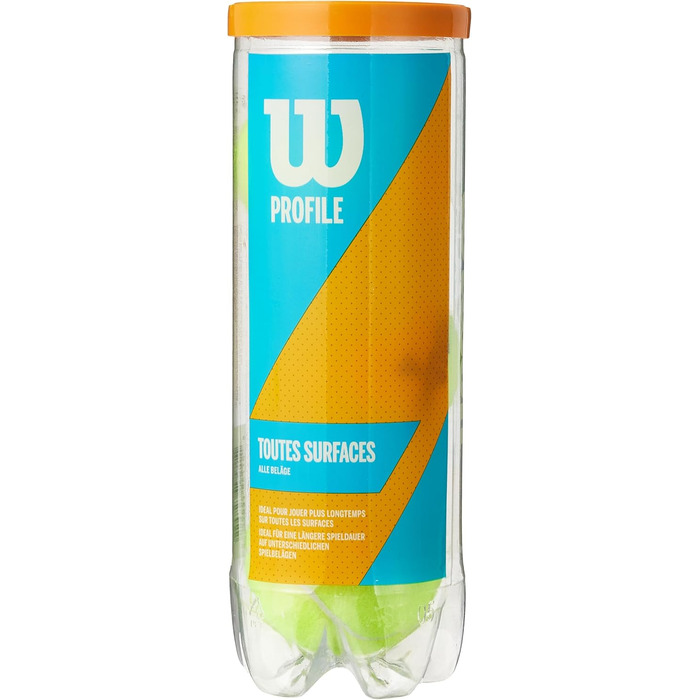 Тенісні м’ячі Wilson Prime All Court для всіх покриттів, жовті, 4 банки по 3 м’ячі (12 шт.)