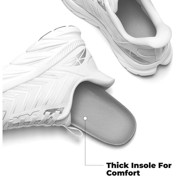 Жіночі спортивні сліпони ALLSWIFIT: зручні, дихаючі, з антиковзкою підошвою, для тенісу, фітнесу та крос-тренінгу, білі, розмір 39 EU