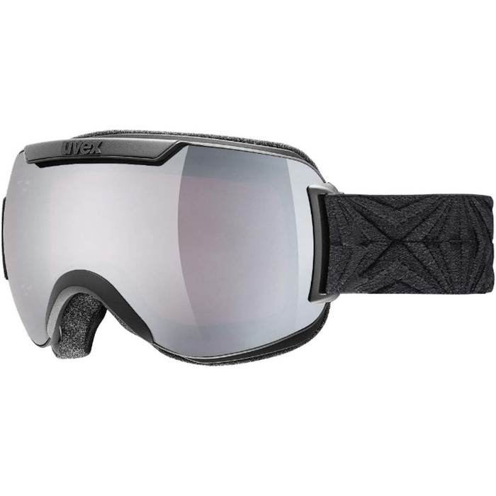Гірськолижна маска Uvex Downhill 2000 чорна, подвійна лінза litemirror Silver S3