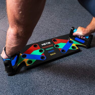 METIS Дошка для віджимань Push Up Board та ручки для віджимань - складана тренувальна екіпіровка | Тренувальний стійка - обладнання для фітнесу в приміщенні