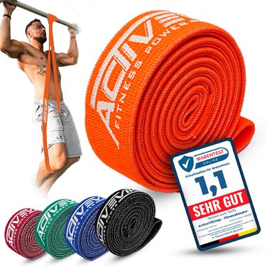 Еспандери для підтягувань та фітнесу Stoff Fitnessbänder - помаранчеві (Light) для нарощування м'язів