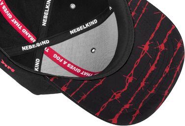 Кепка-снэпбек Nebelkind Unisex з принтом «Колючий дріт», регульована бейсболка в стилі streetwear з прямим козирком, чорна