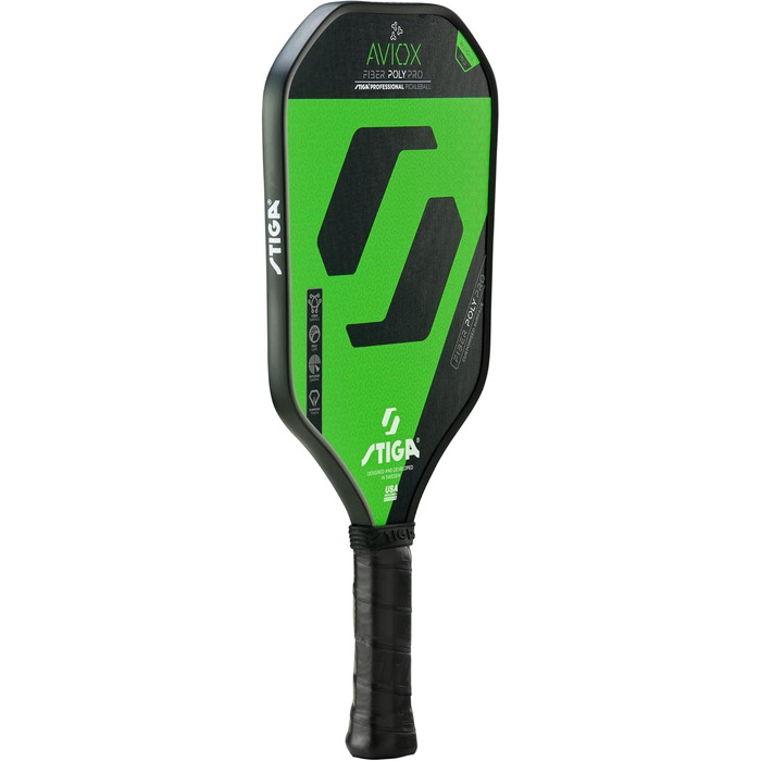 Піклбол ракетка STIGA Aviox Fiber Poly Pro, зелена