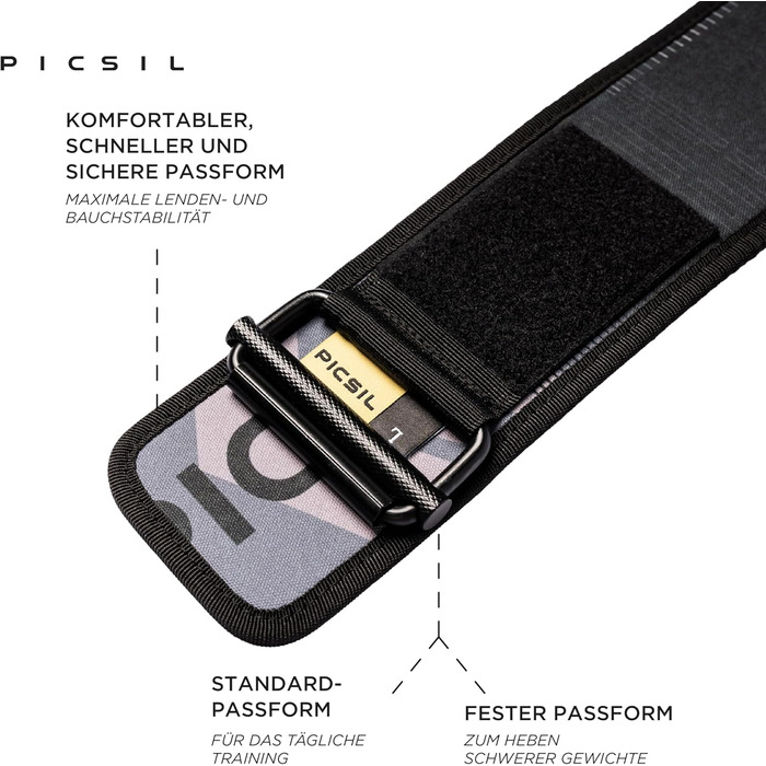 Пояс для попереку Picsil Lockpro з неопрену XL - підтримка для крос-тренінгу, пауерліфтингу та функціональних тренувань