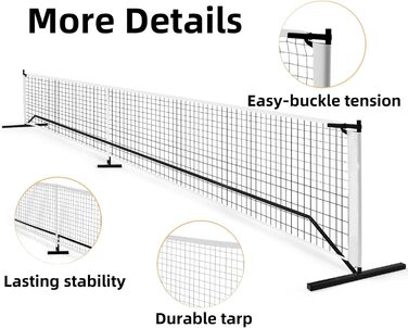 М'яка сітка для піклболу LIFEZEAL, 670 x 92 x 70 см, комплект з сумкою, універсальна для бадмінтону, тенісу, волейболу (внутрішнє та зовнішнє використання)