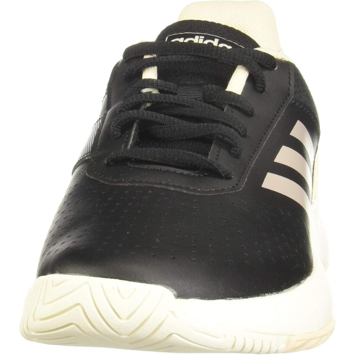 Жіночі фітнес-кеди Adidas Courtsmash, 38 EU, чорний, платина, лайм