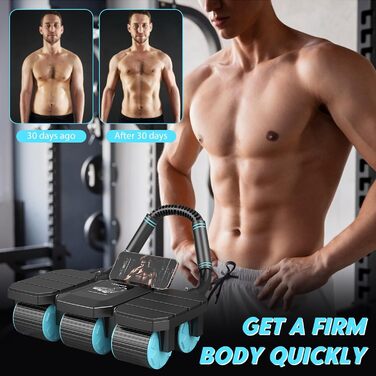 Ролер для пресу автоматичний з 8 підпоруками, до 150 кг, для тренування пресу вдома