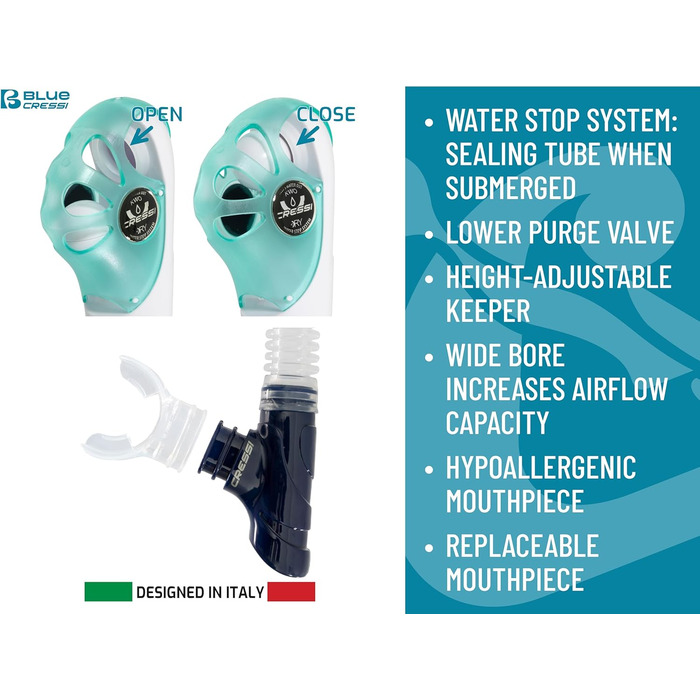 Маска для снорклінгу та дайвінгу Cressi Horizon (Чорний/Чорний) з 4 змінними лінзами, комплект маска+трубка Scilla Top Dry