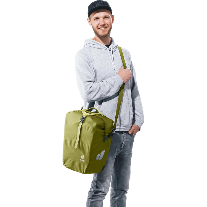 Велосипедна водонепроникна сумка Deuter Weybridge 25+5 л, Cactus, на задній багажник