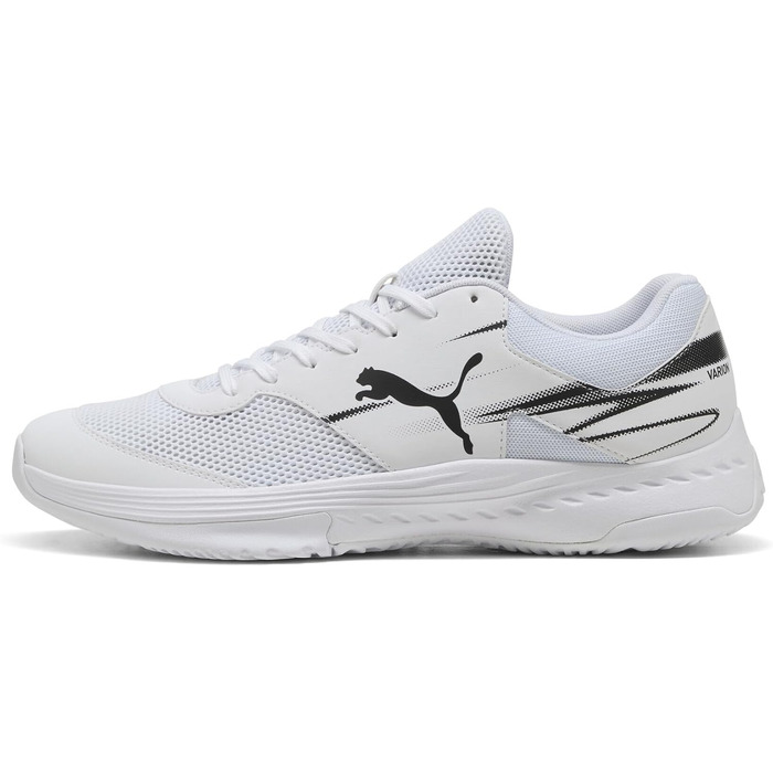 Кросівки для залу PUMA Unisex Varion II Indoor Court Shoe, біло-чорні
