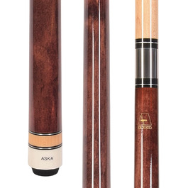 Більярдний кий ASKA L3 No Wrap, 147.3 см, канадський клен, тверда кінцівка, нержавіюча сталь, махагоні, 540 г