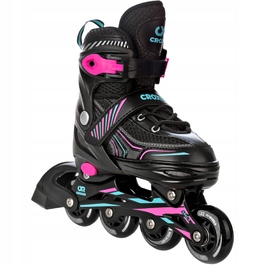 Регульовані ролики Croxer Optima Mint/Pink, розмір 39-42, каучукові колеса, підшипники ABEC7