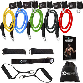 PowerBands еспандери – професійні гумові стрічки для силових тренувань, розтягування, йоги, фітнесу, труби-еспандери