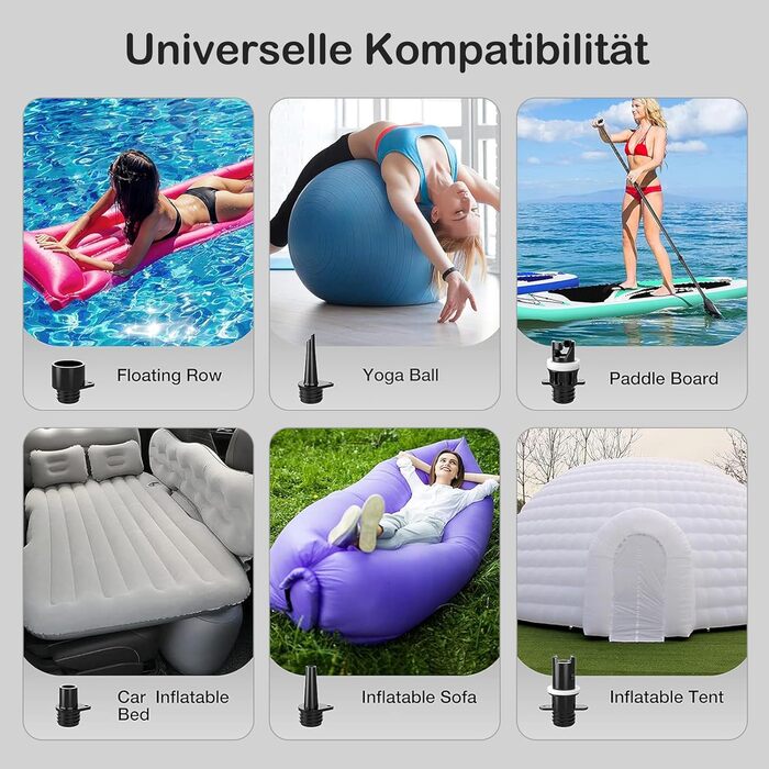 Електрична повітряна помпа 20 PSI для SUP дошок, автоматична помпа високого тиску з автороз'ємом 12V