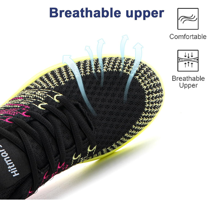 Жіночі кросівки Hitmars для бігу та фітнесу: дихаючі, з амортизацією, чорний колір, розміри EU 36-42