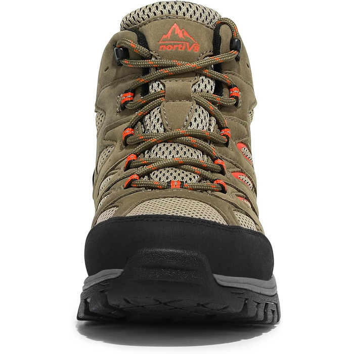 Жіночі трекінгові черевики NORTIV 8 (42 EU, широка колодка, коричнево-помаранчевий матовий)