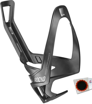 Фляготримач Elite Rocko Carbon матовий чорний/білий, 27 г для велосипеда
