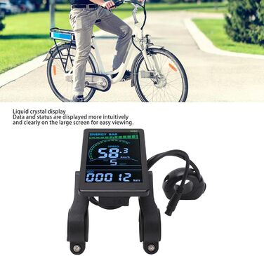 Велокомп'ютер BuyWeek M6C для електровелосипеда, LCD-дисплей, 24V/36V/48V/60V, 6-контактний водонепроникний кабель, підключення фари