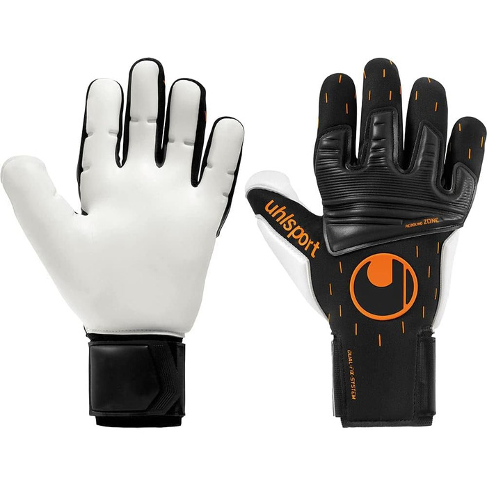 Воротарські рукавички Uhlsport Speed Contact Absolutgrip Reflex для дорослих, чорні/білі/помаранчеві, розмір 10