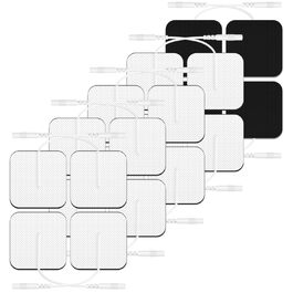 Пристрій TENS для терапії болю, 5-в-1 (TENS/EMS/IF/RUSS/DIY) - зняття болю за допомогою електричної стимуляції нервів, 80 програм масажу, 2 канали, 8 електродів (чорний)