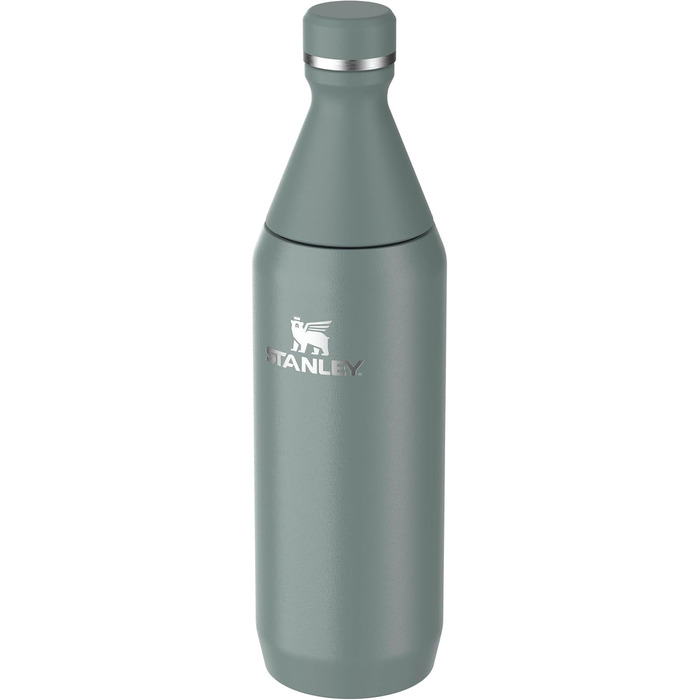 Термос Stanley 1913 All Day Slim 0.6л Shale - пляшка для води з нержавіючої сталі, тримає холод до 6 годин, лід до 11 годин, без BPA, герметична, придатна для миття в посудомийній машині