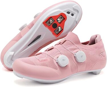 Жіночі велотуфлі для шосейної їзди, сумісні з Peloton Bike, SPD, SPD-SL, Look Delta. Рожевий, 39 EU