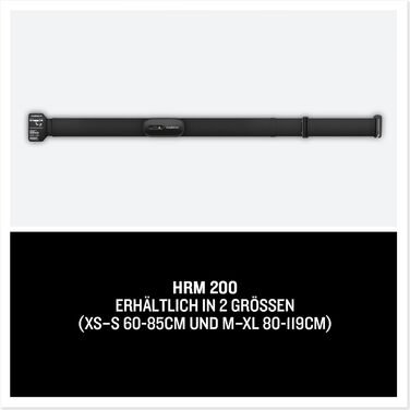 Гармін HRM 200 - нагрудний датчик серцевого ритму, преміум-якість, батарея до 1 року, для точного вимірювання, розмір M-XL