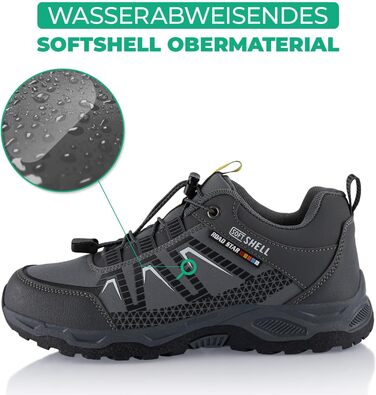 Черевики для трекінгу та трейлраннінгу Softshell для жінок та чоловіків, сірі (44 EU)
