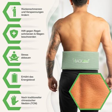 BACKLAXX® Акупунктурний пояс проти болю в спині для дому та подорожей, регульований ортопедичний пояс від м'язових спазмів, пояс для спини з ефектом глетчерної м'яти