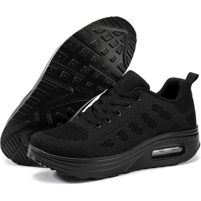 Жіночі бігові кросівки AHICO - легкі, дихаючі, для бігу та активного відпочинку, сітка, чорний колір, 38 EU