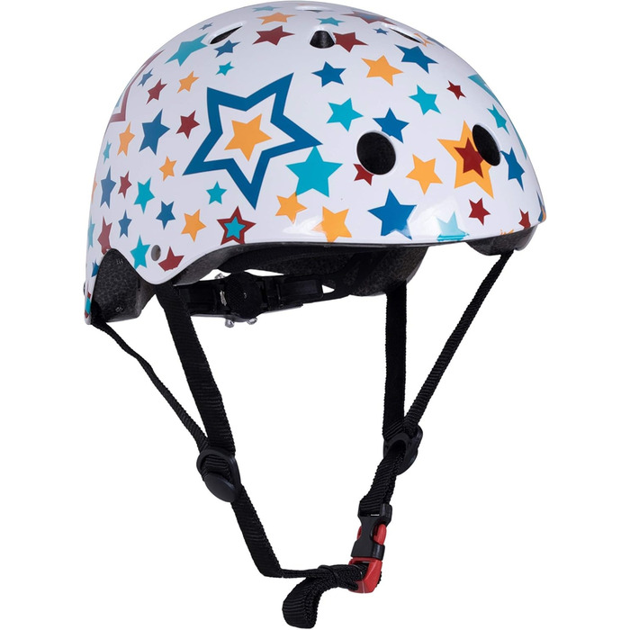 Дитячий велосипедний шолом KIDDIMOTO, спортивний, для самокатів, роликів, біговелів, розмір S (48-53 см), зірки