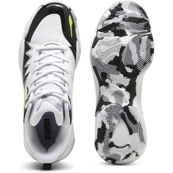 Кросівки баскетбольні PUMA Unisex Genetics 47 EU White Electric Lime