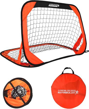 Дитячі ворота для футболу Bayinbulak Mini Pop-Up, 3.3' x 2.3', помаранчеві