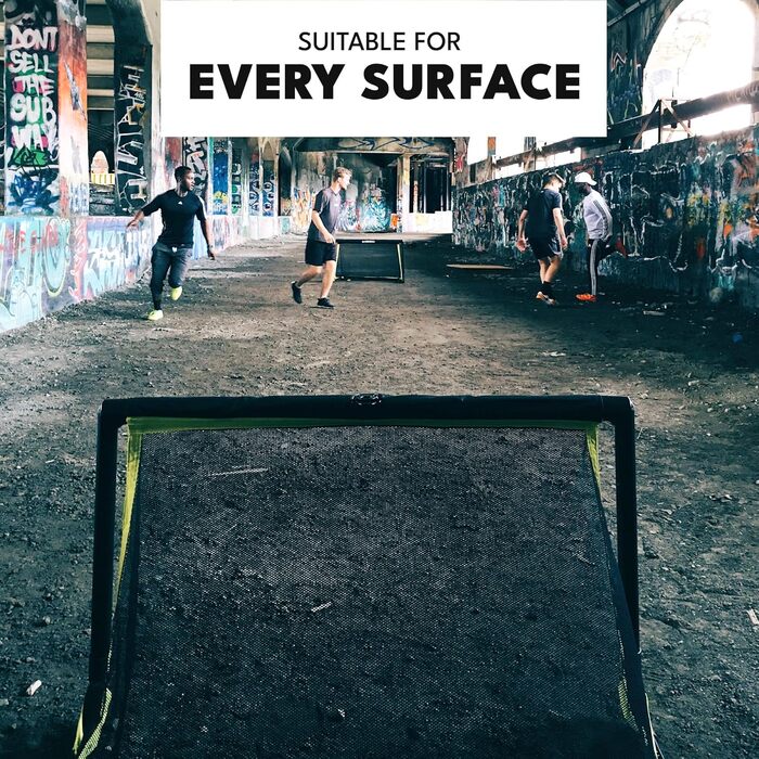 BazookaGoal Оригінальні розкладні ворота для футболу - Mini Pop-Up Tor для дітей та дорослих, 1,20 x 0,75 м, чорний