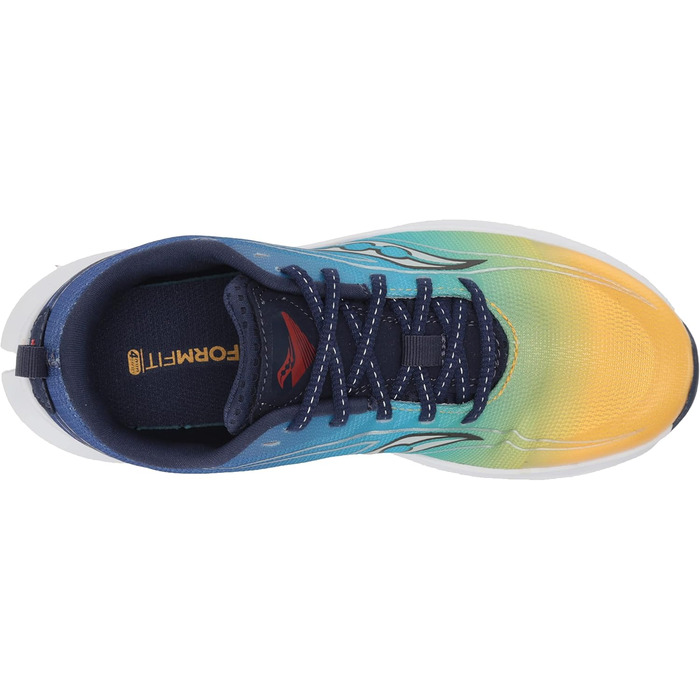 Кросівки Saucony Kinvara 13 для дівчаток та хлопчиків (синьо-жовті, 10.5 US Big Kid)