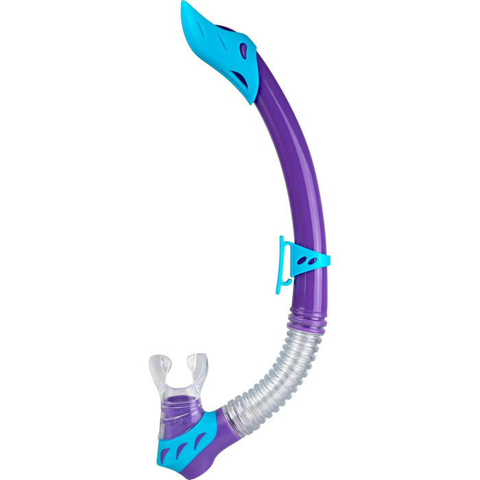 Набір Cressi Junior Rocks Kids для дітей 3-8 років: маска, сухий снорк, ласти та сітчаста сумка (S/M, 26/32, фіолетовий/блакитний)