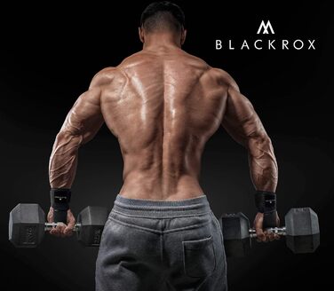 BLACKROX гачки для тяги V1 для пауерліфтингу, бодібілдингу, 2 шт, металеві гачки з м'якою фіксацією на зап'ястя, для важкої атлетики та кросфіту, чорні