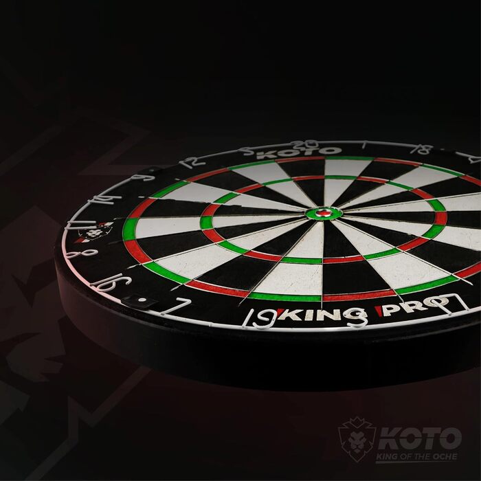 Професійна дартс-мішень KOTO King Pro, офіційний турнірний розмір, африканський сизаль і щетина, тонкий дріт, безскобочна конструкція