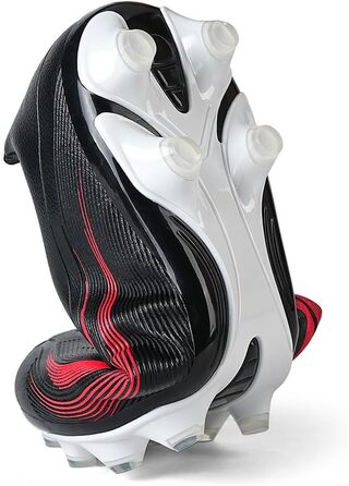 Футбольні черевики для чоловіків та хлопців, чорно-червоні, з шипами для штучного покриття, для тренувань та змагань