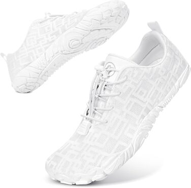 Чоботи для пішохідних прогулянок Barfuss: літні, швидковисихаючі, широка передня частина, Zero-Drop підошва, унісекс, для трейлраннінгу та фітнесу, білі, C1 (D1, 37 EU)