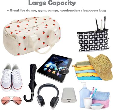 Сумка для балету для дівчаток, танцювальна сумка, дитяча сумка з дизайном полуниці, спортивна сумка для дівчаток, дитяча сумочка