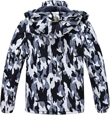 Чоловіча куртка Ysento для катання на лижах та активного відпочинку, зимова, софтшел, водонепроникна, тепла, з капюшоном, камуфляж (XL)