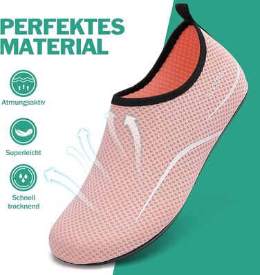 Шкарпетки для плавання та водних видів спорту, дихаючі, швидковисихаючі, унісекс, розмір 34-47, колір рожевий