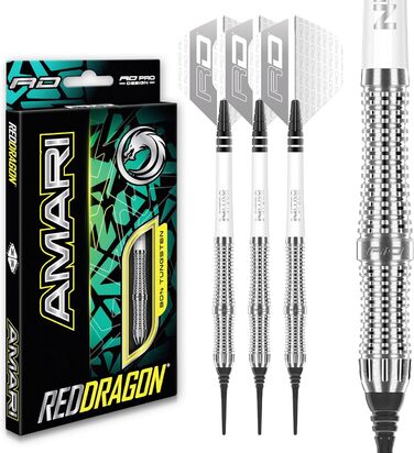 Професійний набір дротиків Red Dragon Amari Wolfram з оперенням і стрижнями Nitrotech